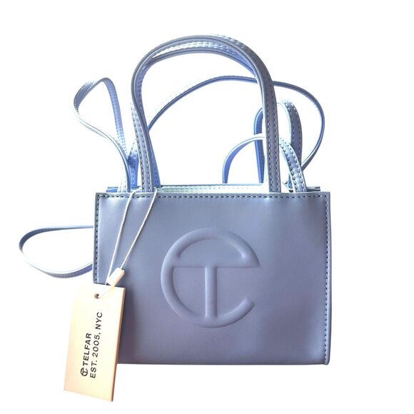 TELFAR Mini Shopping Tote Cerulean Blue NWT w Dust Bag - Picture 2 of 4